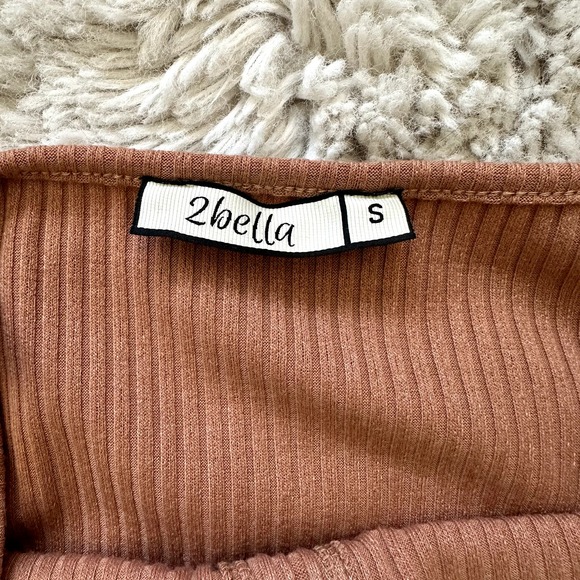 *NWOT* 2bella Brown Form Fitting Summer Button Slit Midi/Maxi Dress Womens Sz Sm - Picture 3 of 10